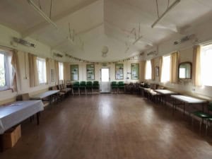 Large community hall at Baumber Village Hall, perfect for events and gatherings in Lincolnshire.
